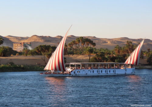 dahabieh sur le Nil en Égypte